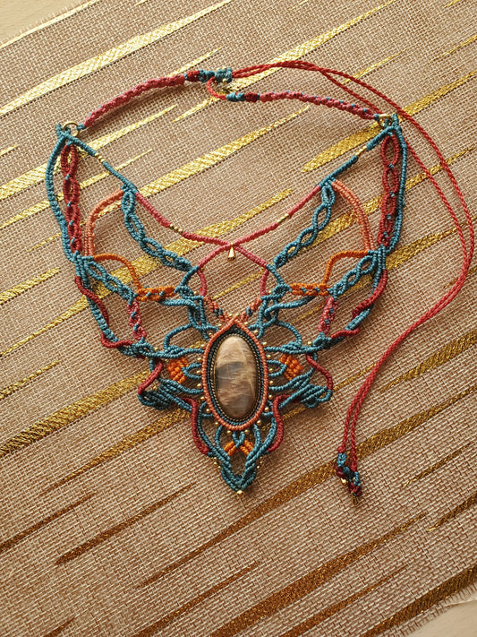 "Collection Surf🌈" Collier plastron - piece unique d’exception