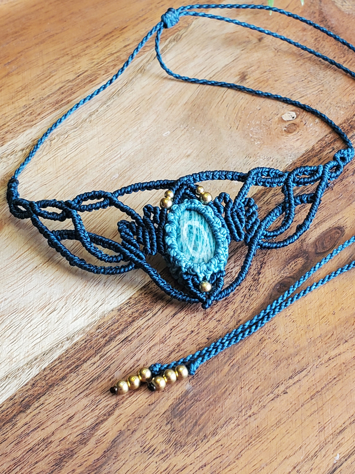 Collection Héritage 🌿 — Collier - Choker Amazonite - pièce unique