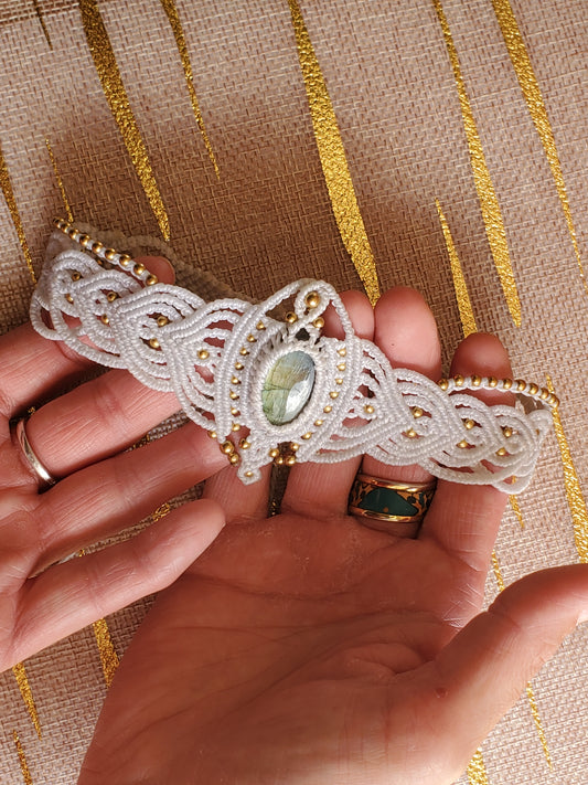 Collection Héritage 🌿 — Collier Choker Labradorite pièce unique d’exception