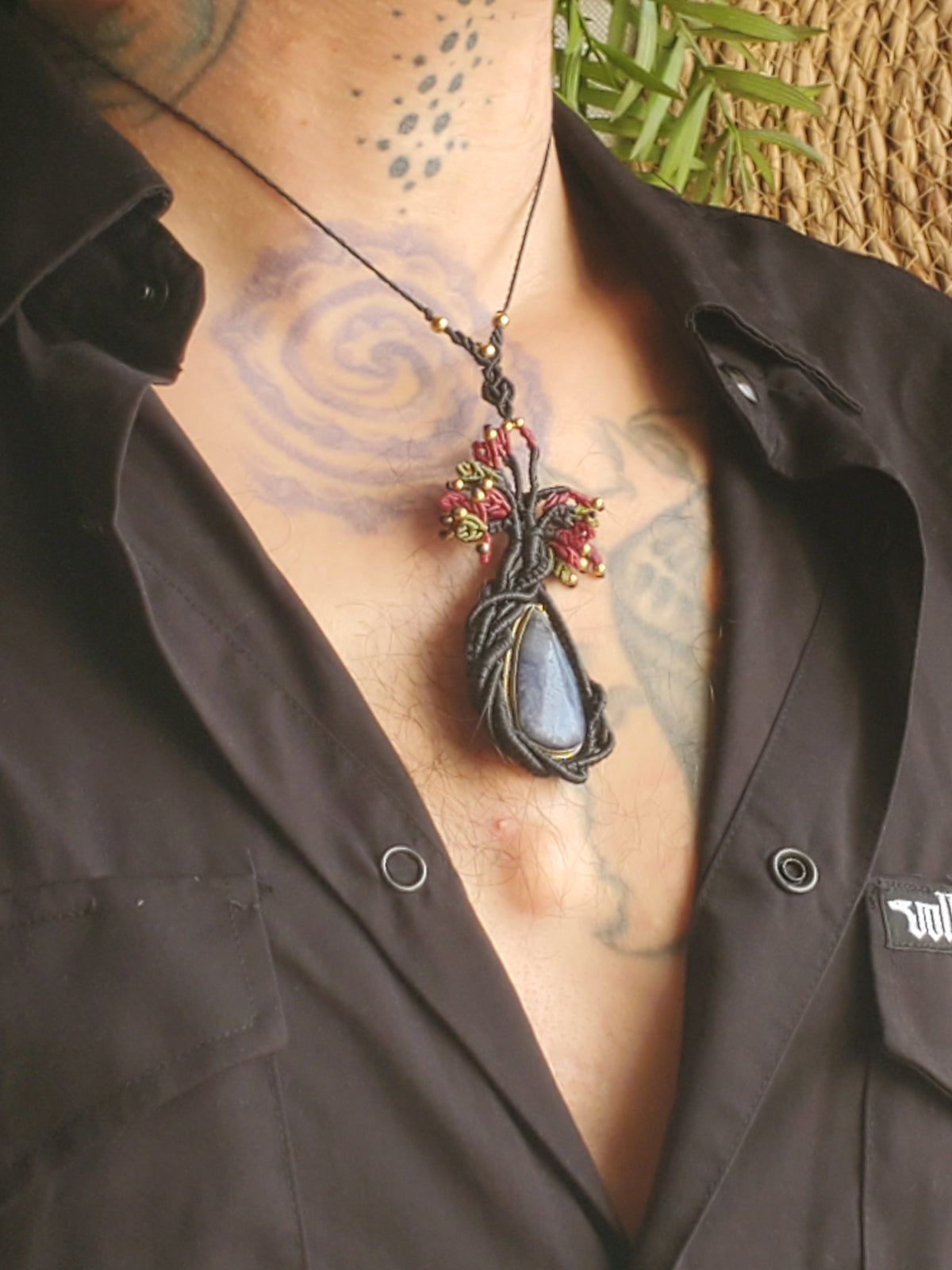 Collection HĂ©ritage đż â Collier "Arbre de vie" Sodalite - piece unique dâexception