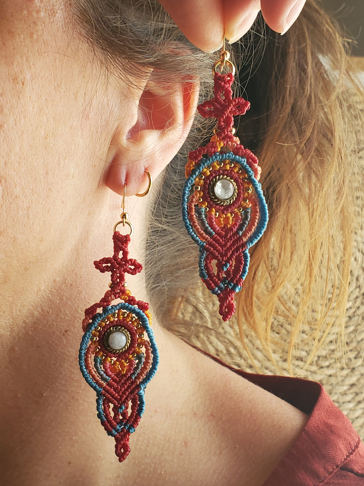 "Collection Surf🌈"  Boucles d’oreilles - piece unique d’exception