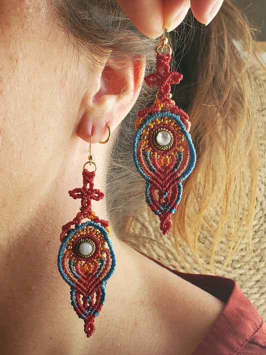 "Collection Surf🌈"  Boucles d’oreilles - piece unique d’exception