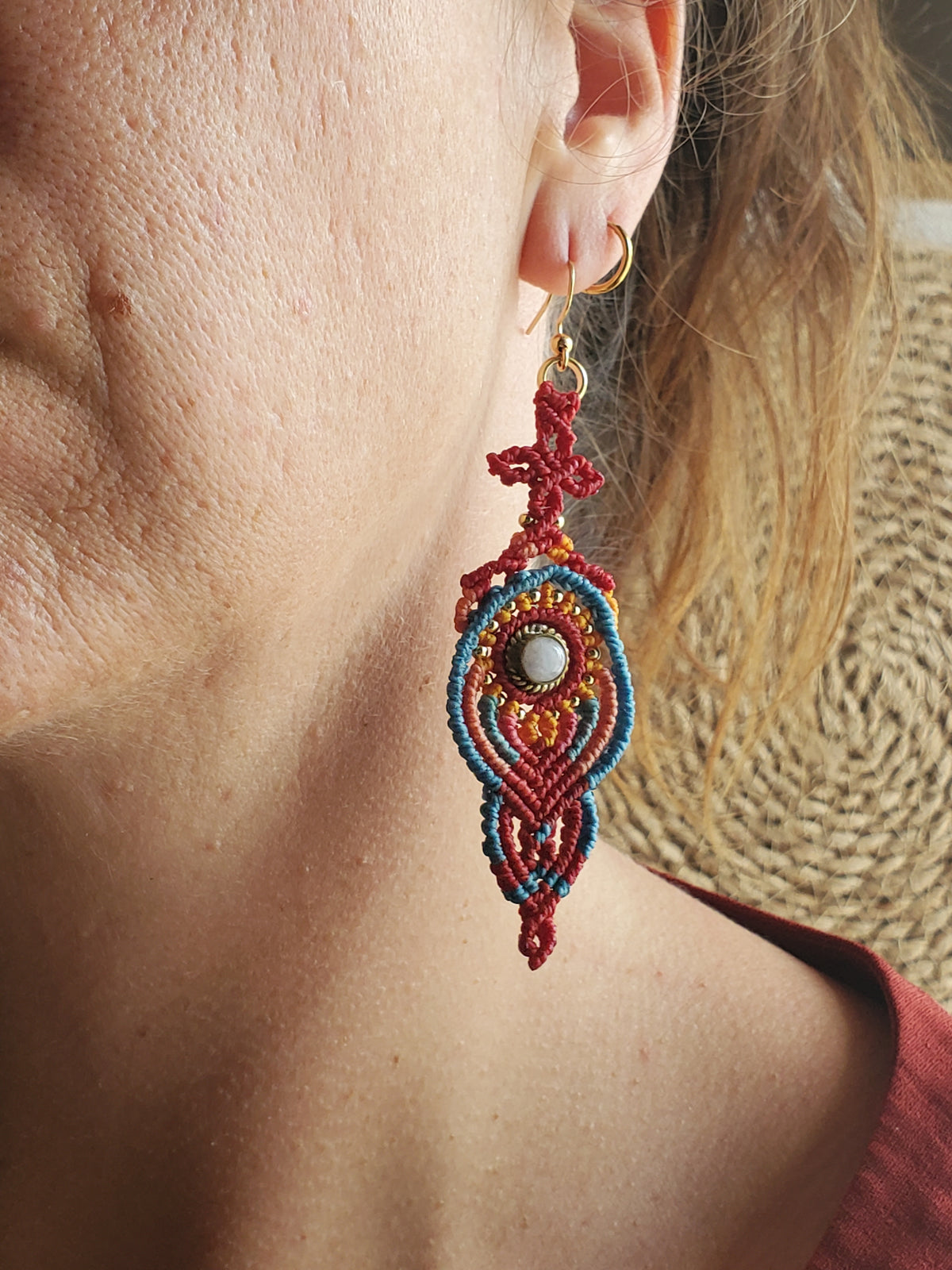 "Collection Surf🌈"  Boucles d’oreilles - piece unique d’exception