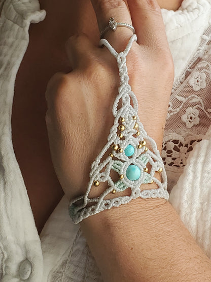Collection Héritage 🌿 — Manchette bague " Amazonite"