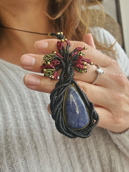 Collection Héritage 🌿 — Collier "Arbre de vie" Sodalite - piece unique d’exception