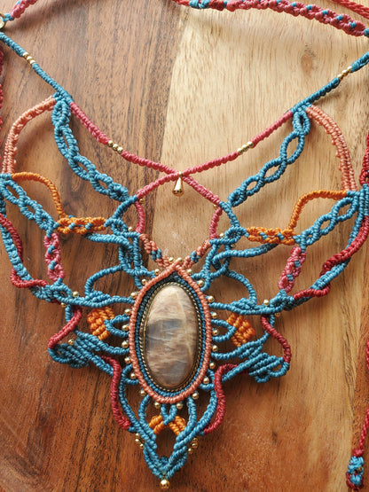 "Collection Surf🌈"  Collier plastron - piece unique d’exception