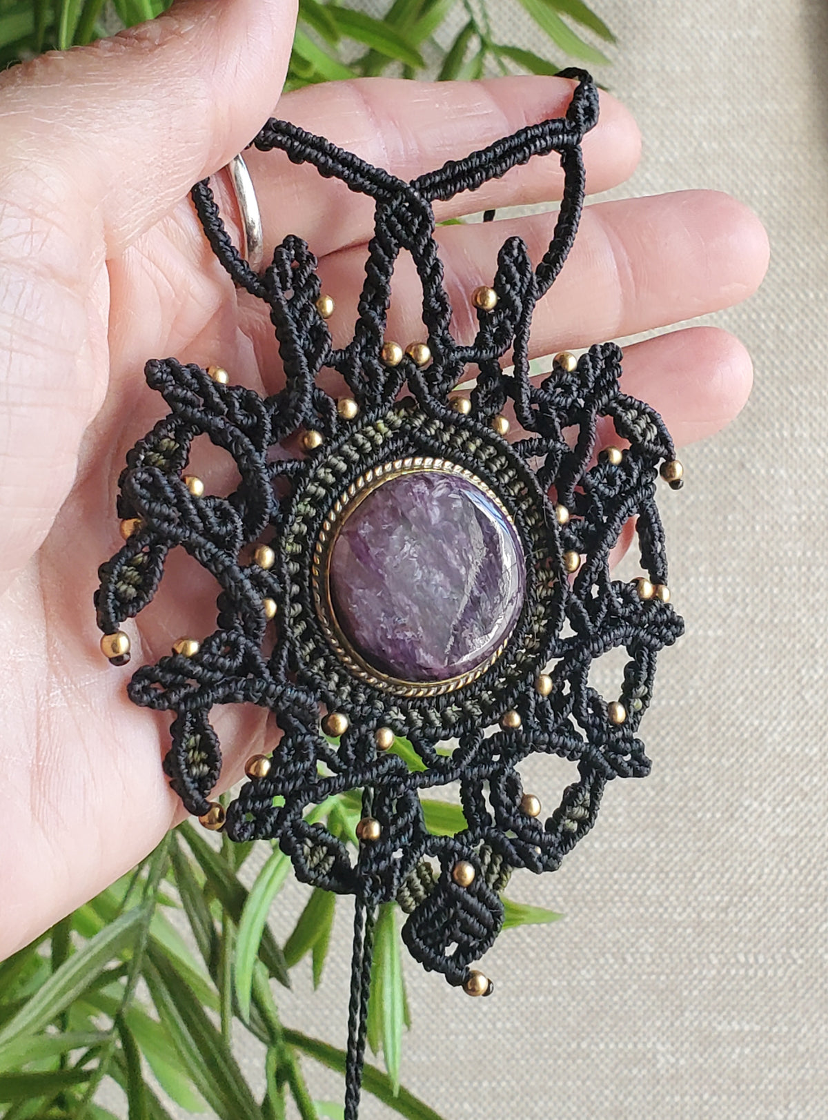 Collection Héritage 🌿 — Collier - " Charoïte" piece unique d’exception