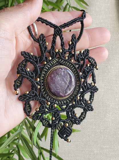 Collection Héritage 🌿 — Collier - " Charoïte" piece unique d’exception