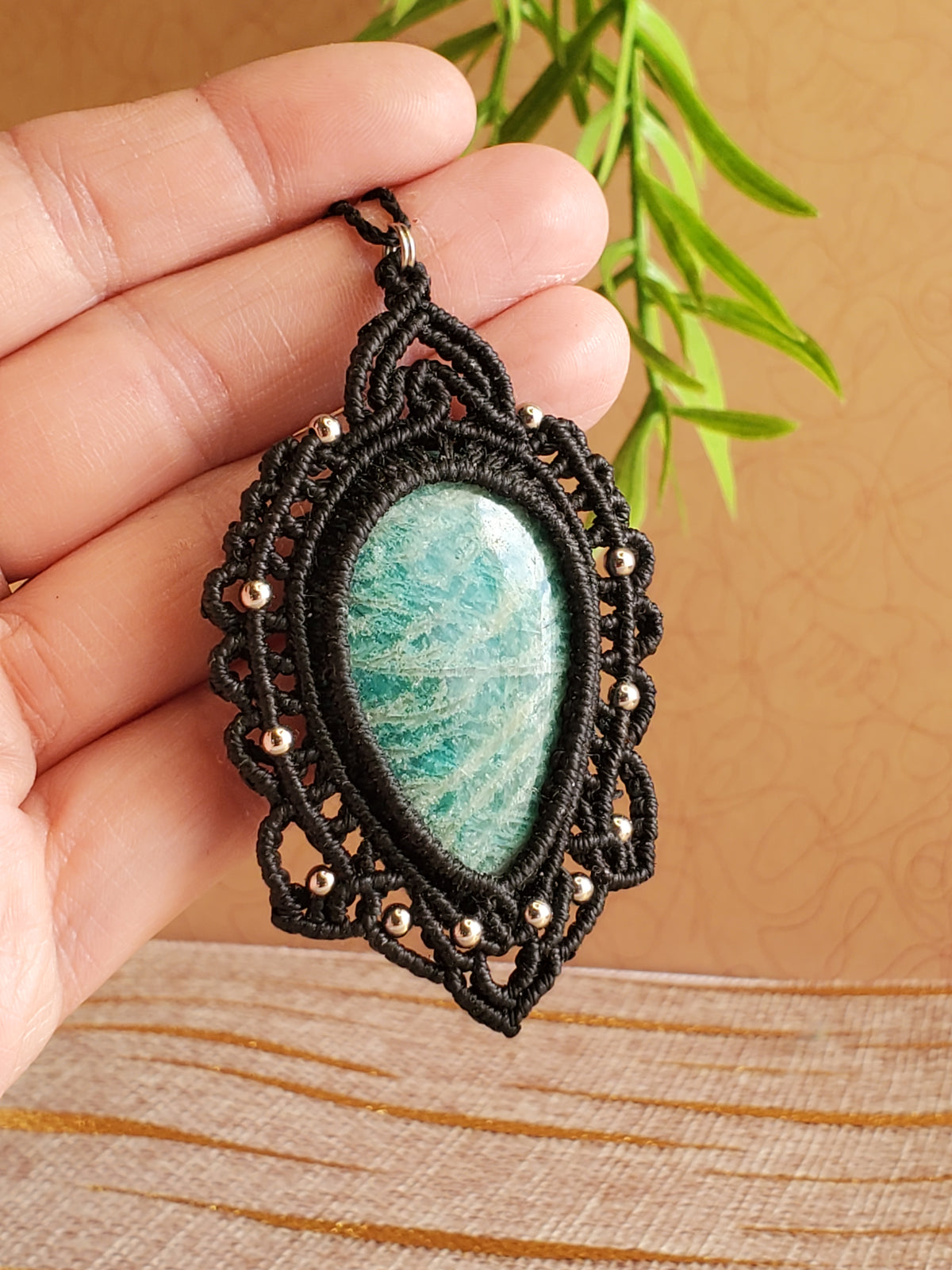 Collection Héritage 🌿 — Collier pendentif Amazonite - pièce unique