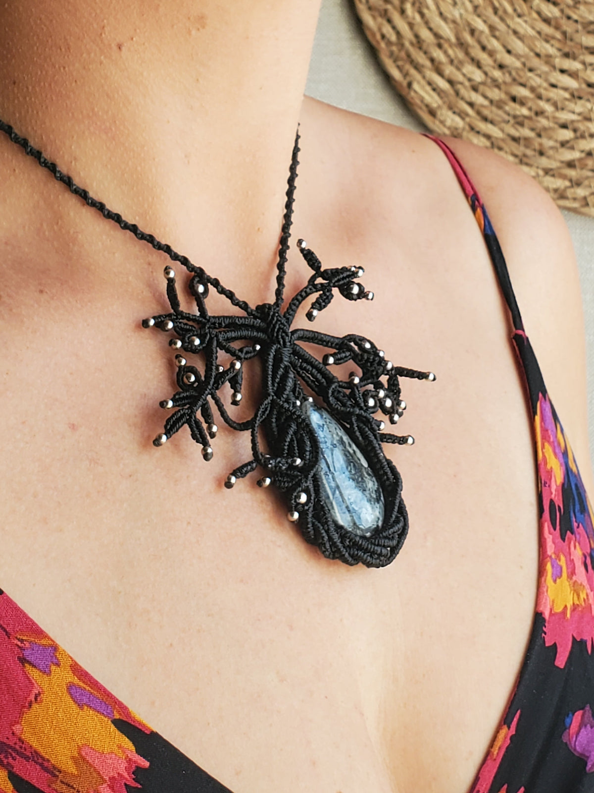 Collection Héritage 🌿 — Collier "Larvikite- Arbre de vie" - piece unique d’exception