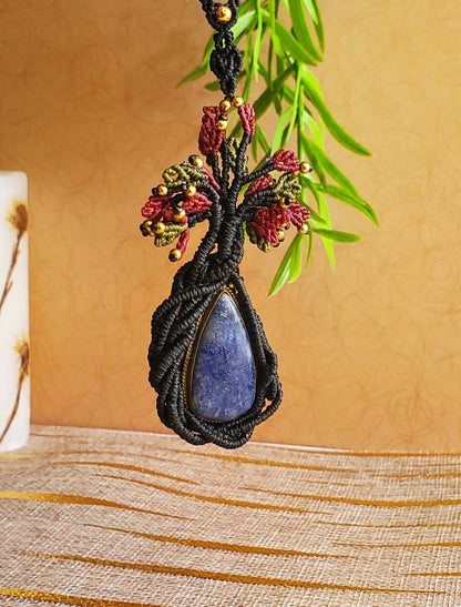 Collection Héritage 🌿 — Collier "Arbre de vie" Sodalite - piece unique d’exception