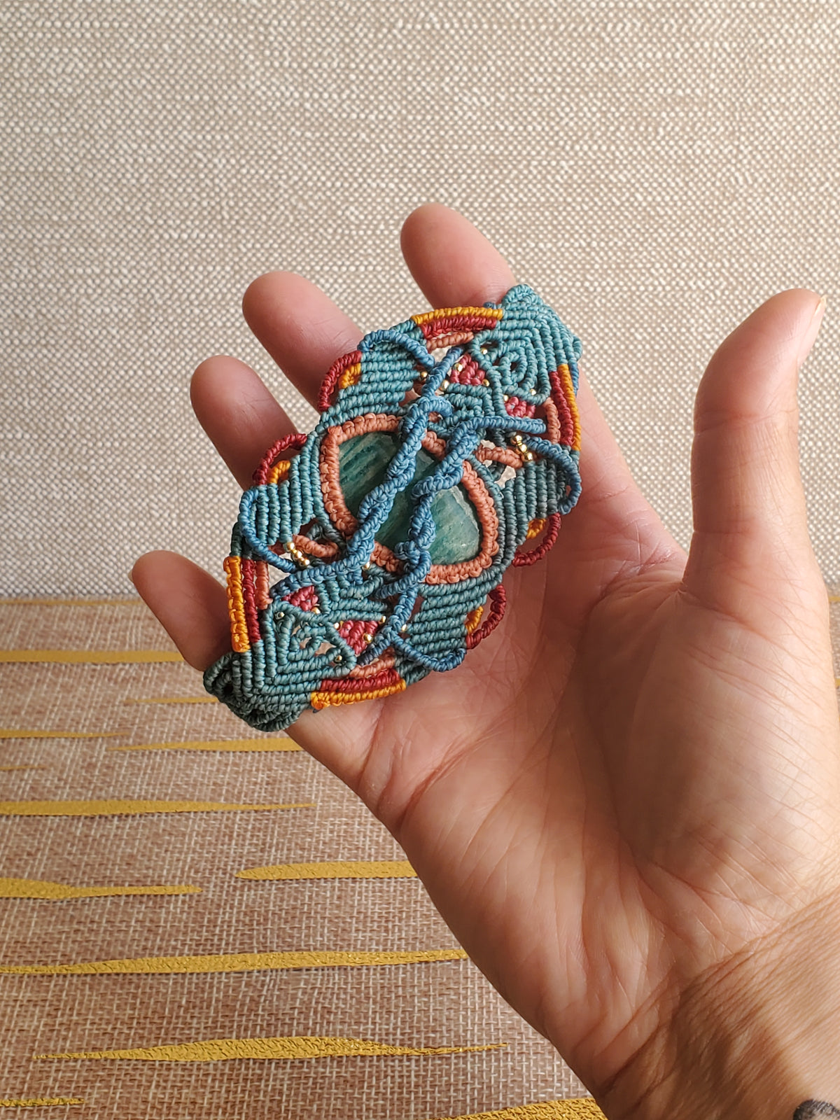"Collection Surf🌈"  Manchette - " Amazonite" piece unique d’exception