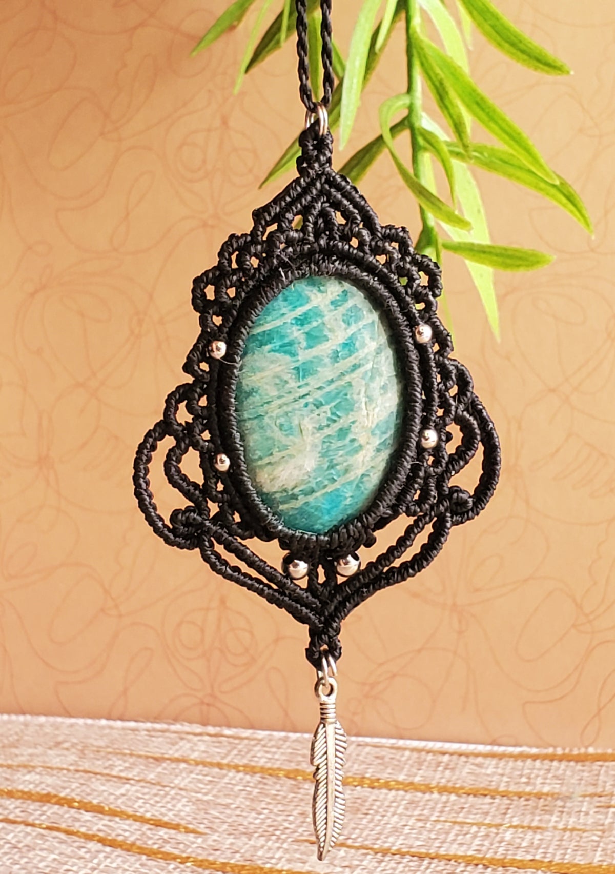 Collection Héritage 🌿 — Collier pendentif Amazonite - pièce unique