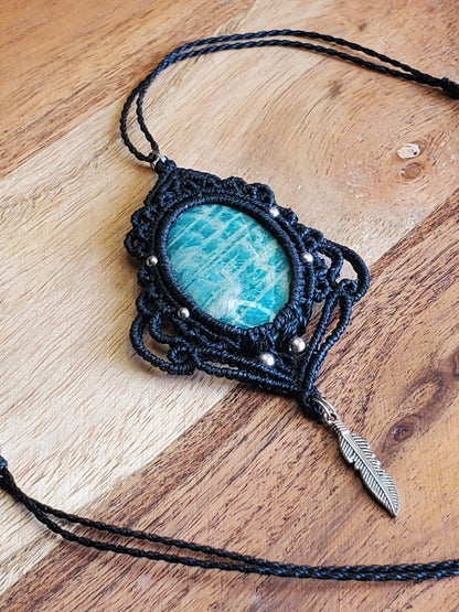 Collection Héritage 🌿 — Collier pendentif Amazonite - pièce unique