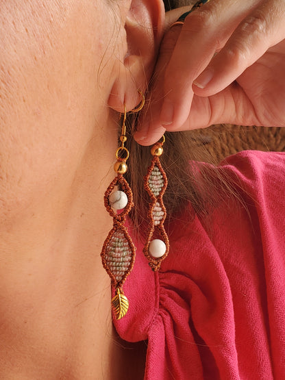 "Collection Héritage🌿" Boucles d'oreilles pièce unique