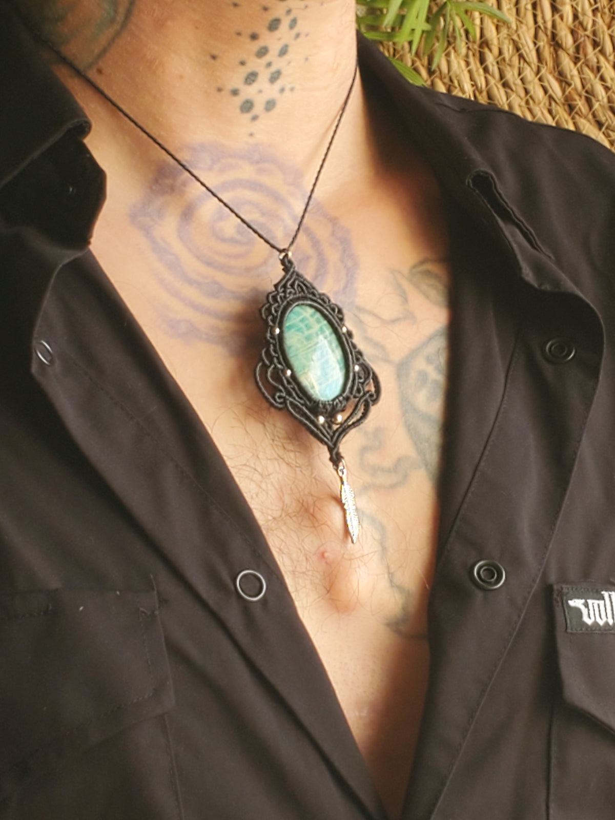 Collection Héritage 🌿 — Collier pendentif Amazonite - pièce unique