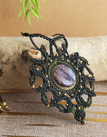 Collection Héritage 🌿 — Collier - " Charoïte" piece unique d’exception