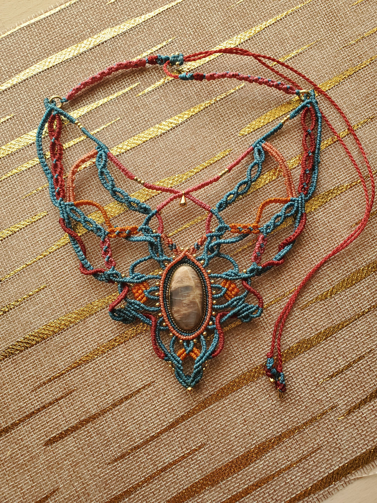 "Collection Surf🌈"  Collier plastron - piece unique d’exception