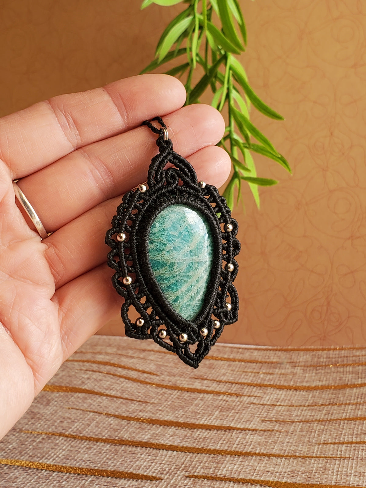 Collection Héritage 🌿 — Collier pendentif Amazonite - pièce unique