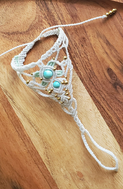Collection Héritage 🌿 — Manchette bague " Amazonite"