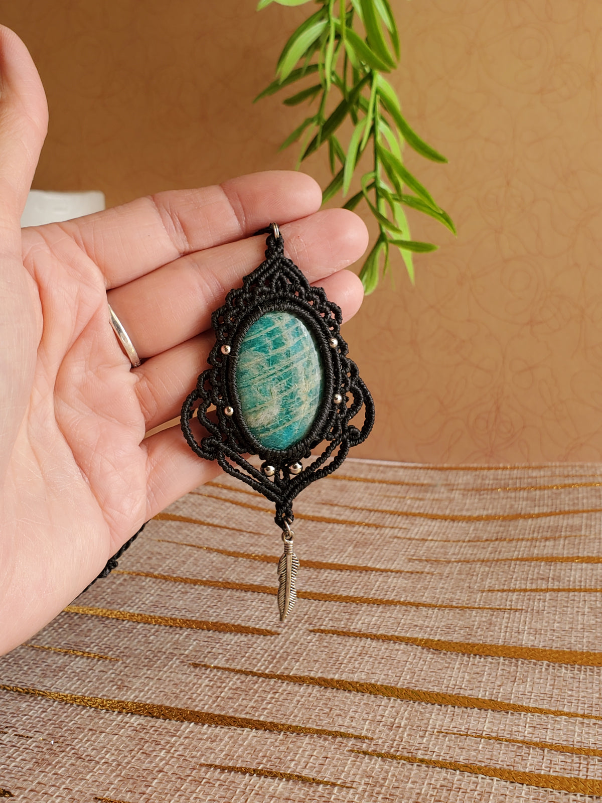 Collection Héritage 🌿 — Collier pendentif Amazonite - pièce unique