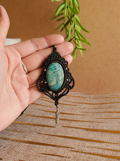 Collection Héritage 🌿 — Collier pendentif Amazonite - pièce unique