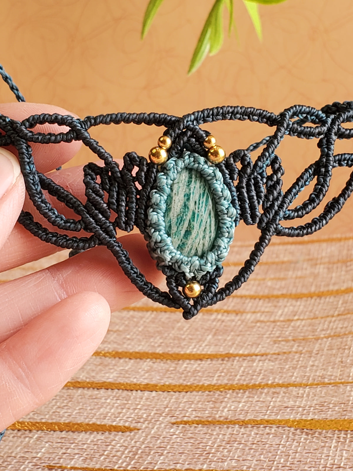 Collection Héritage 🌿 — Collier - Choker Amazonite - pièce unique