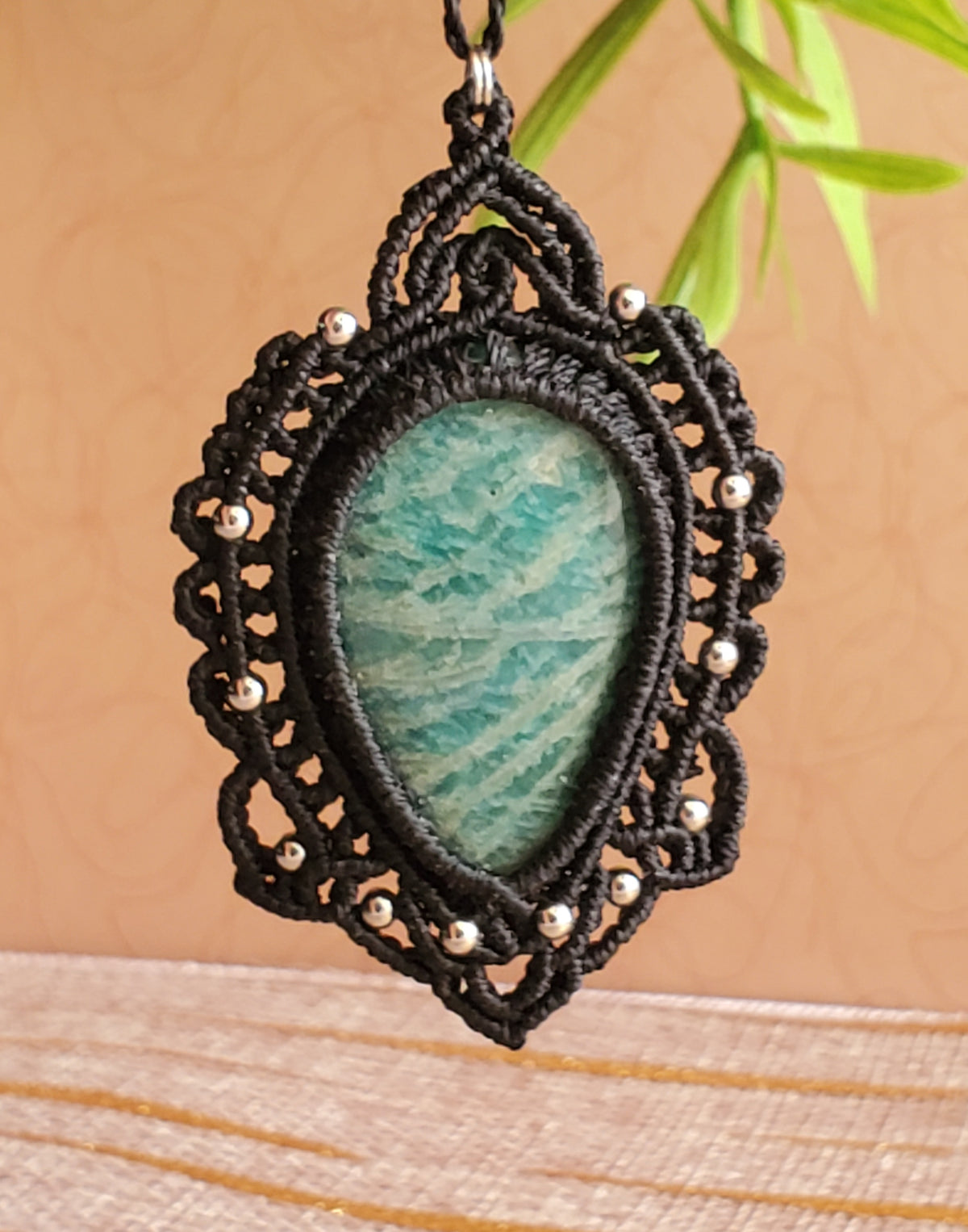 Collection Héritage 🌿 — Collier pendentif Amazonite - pièce unique