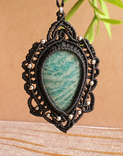 Collection Héritage 🌿 — Collier pendentif Amazonite - pièce unique