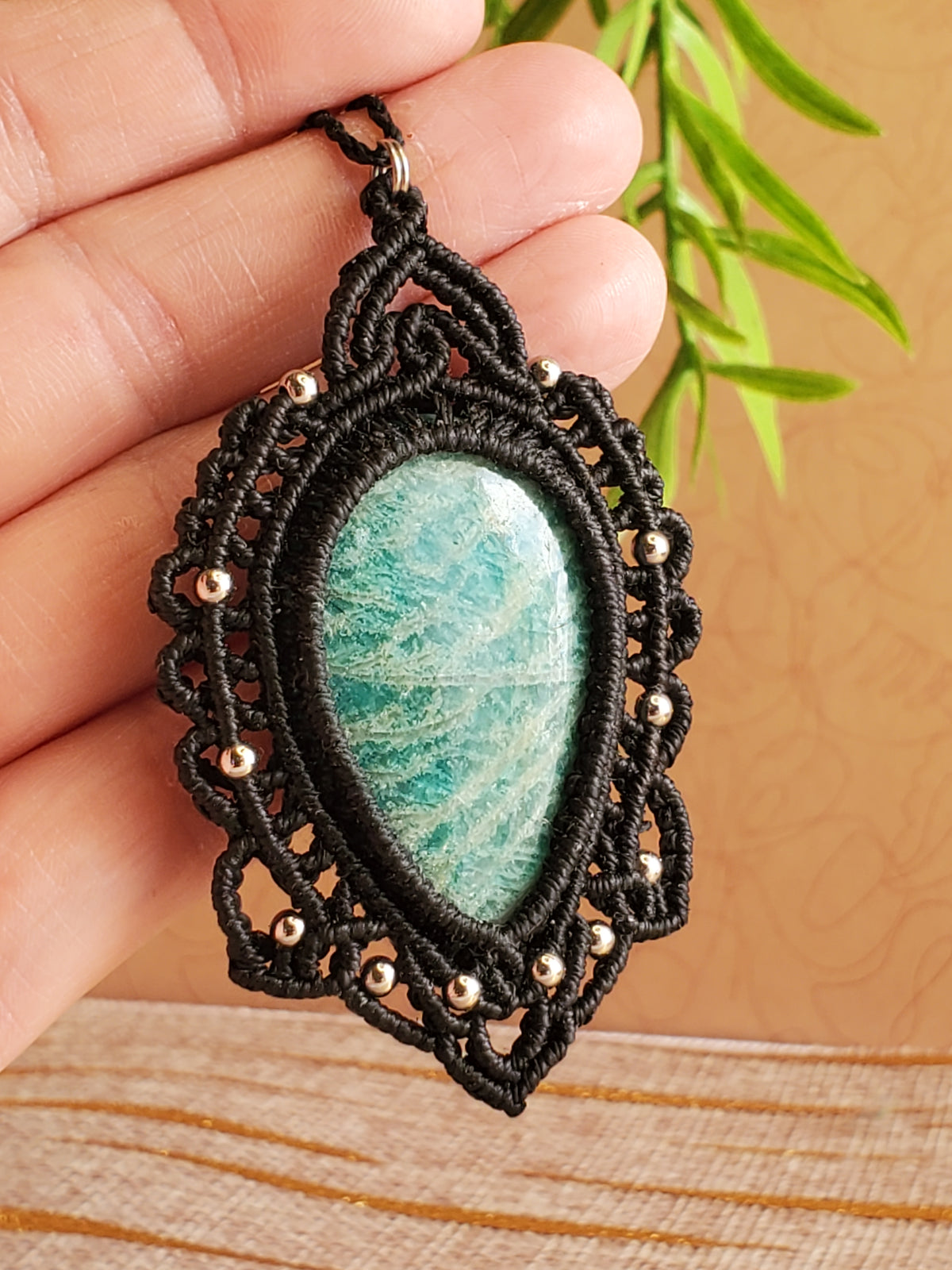 Collection Héritage 🌿 — Collier pendentif Amazonite - pièce unique