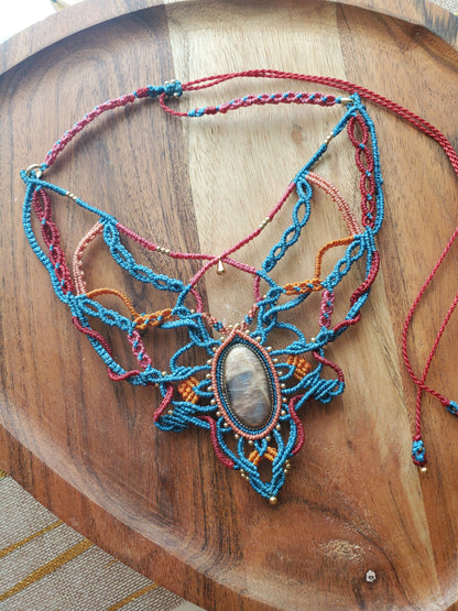 "Collection Surf🌈"  Collier plastron - piece unique d’exception